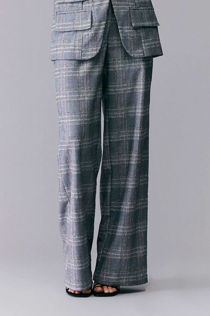 Imagem de Calça Reta Alfaiataria Xadrez Zen