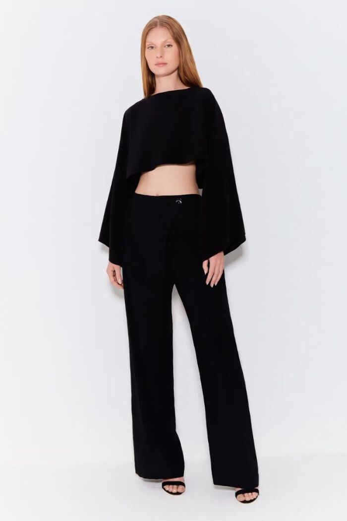 Imagem de Calça Flare Transpassado Assimétrico Zen