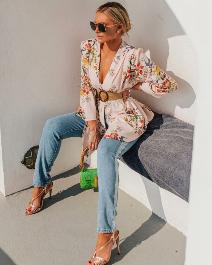 Imagem de Blusa Kimono Estampada Blessed