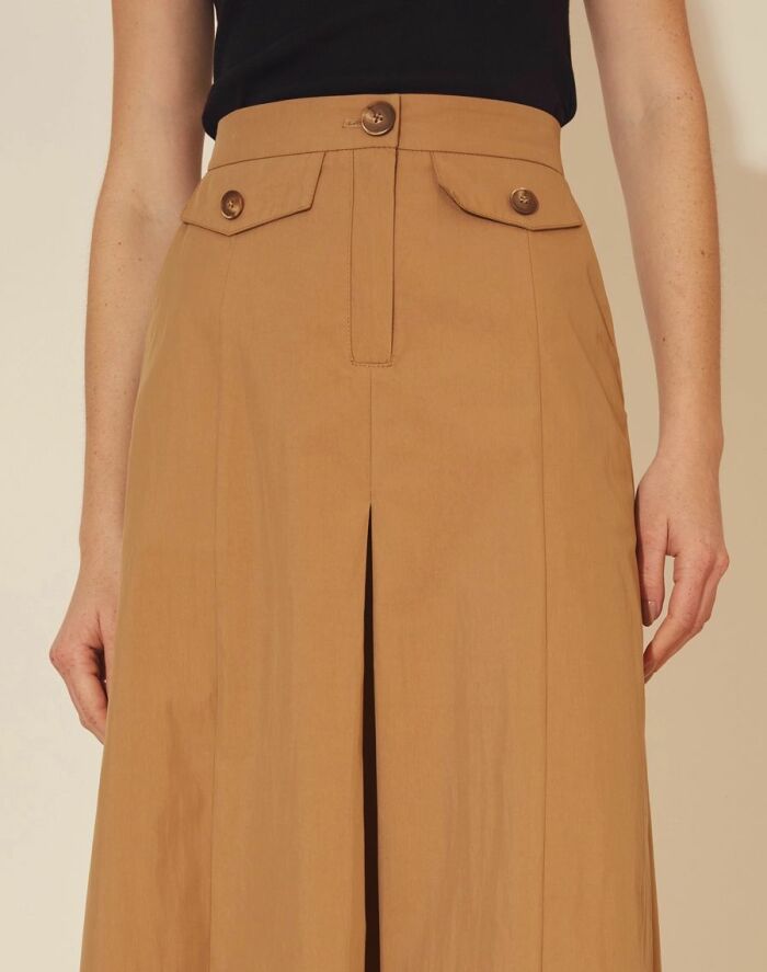 Imagem de Saia Mídi Liana Marrom Amissima