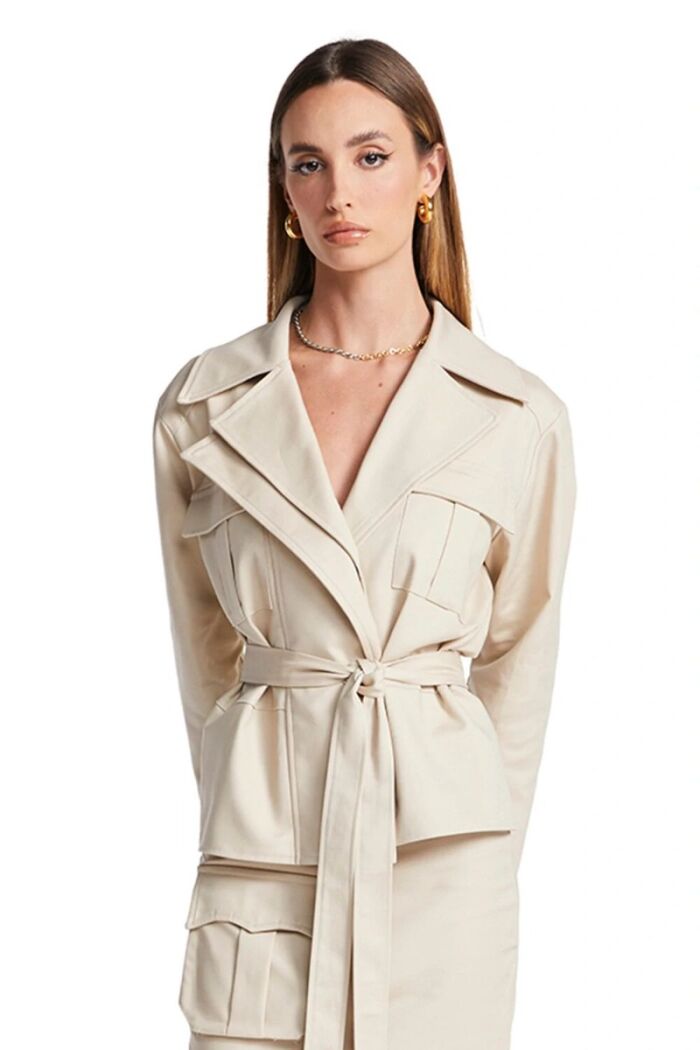 Imagem de Blazer Manga Comprida Lapela Dupla Kaki Zen