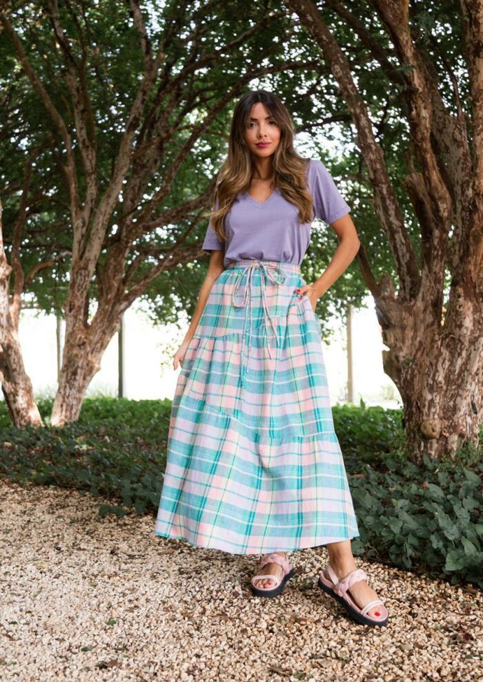 Imagem de Saia Alice Xadrez Verde