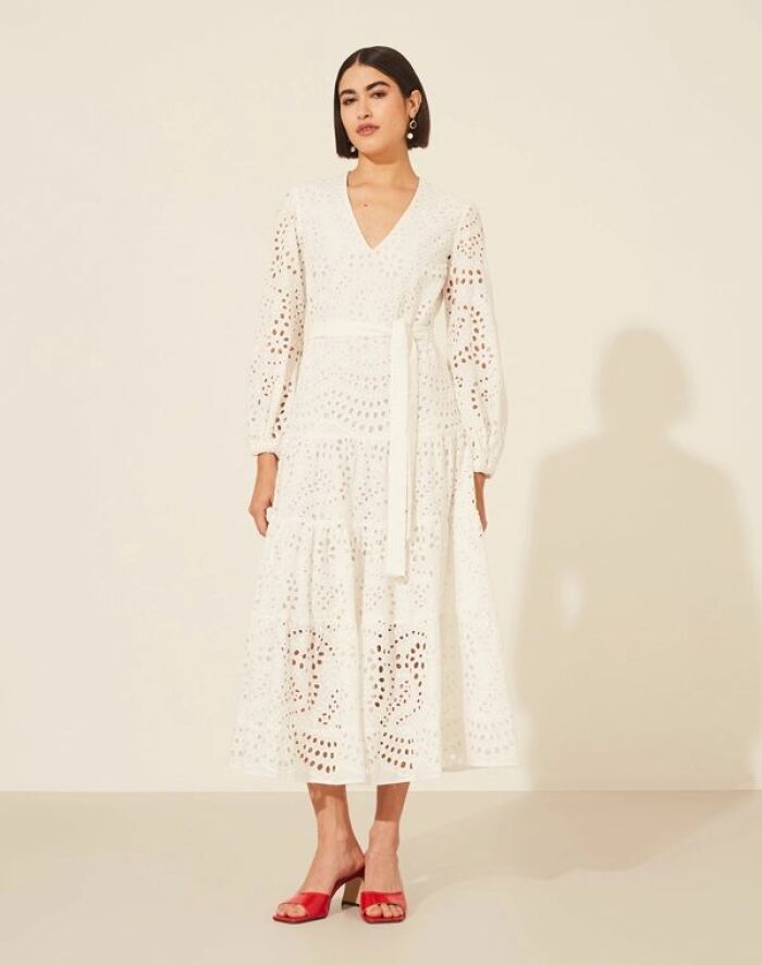 Imagem de Vestido Mídi Estelle Branco Amissima