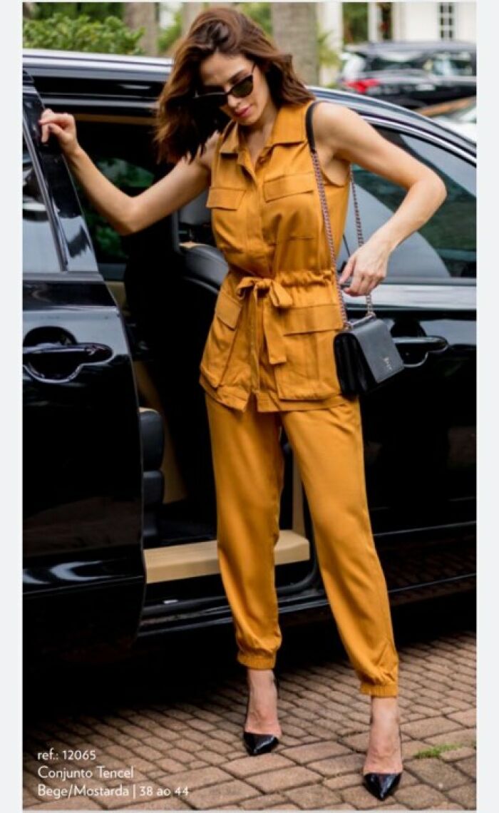 Imagem de Conjunto Tencel Mostarda Luzia Fazzolli