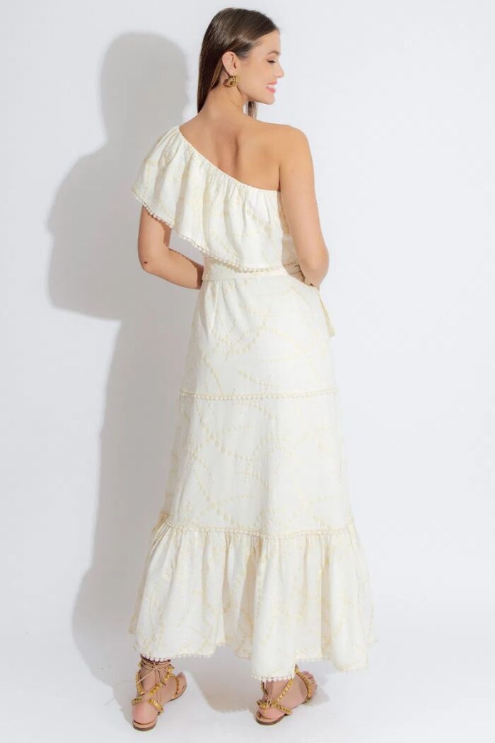 Imagem de Vestido Ombro Faixa Eduarda Off White