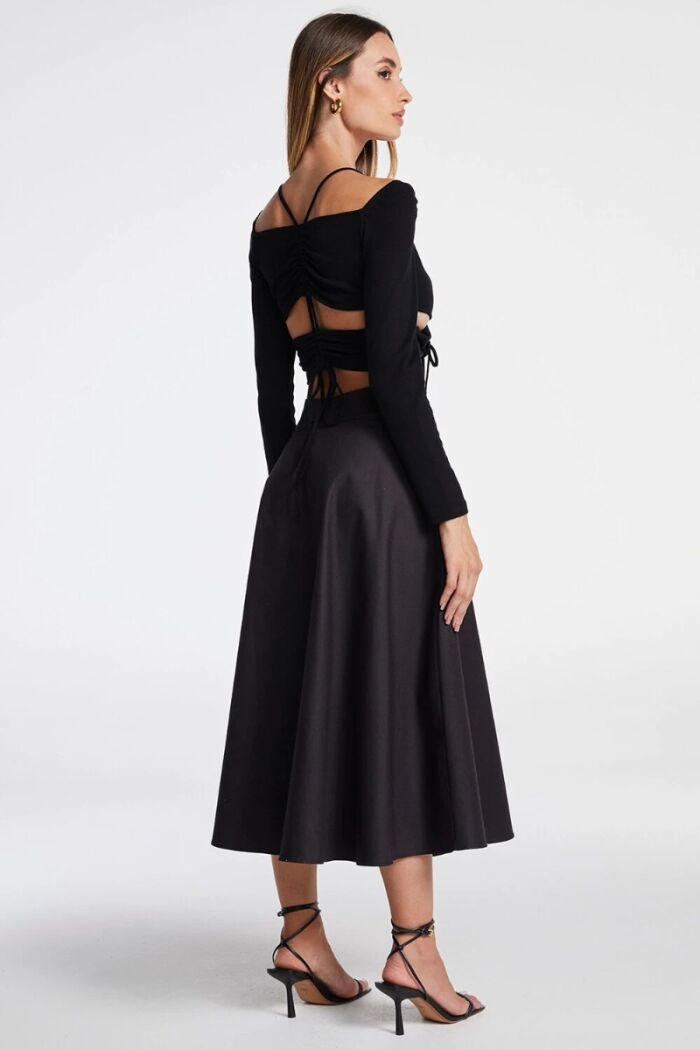 Imagem de Blusa Manga Longa Canelta Busto Preto Zen