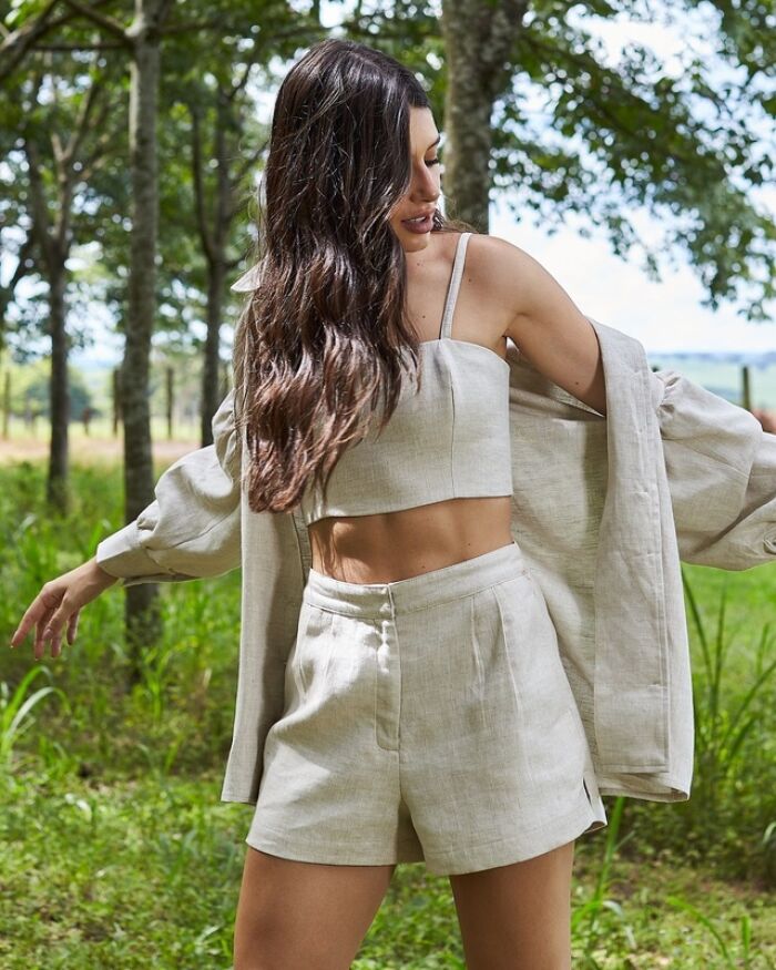 Imagem de Camisa Linho Letícia Aquarella