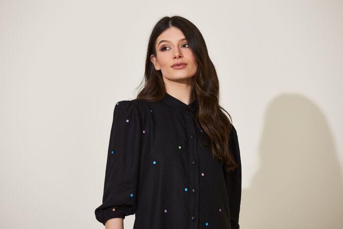 Imagem de Vestido Selma Preto Aquarella