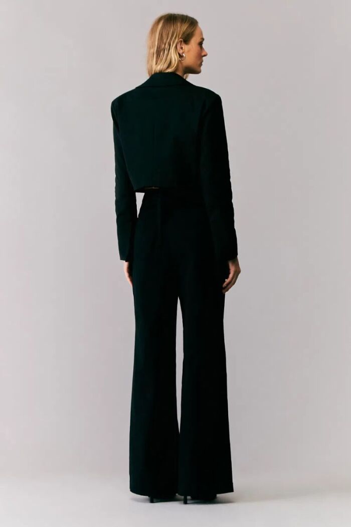 Imagem de Calça Reta Alfataria de Sarja Preta Zen