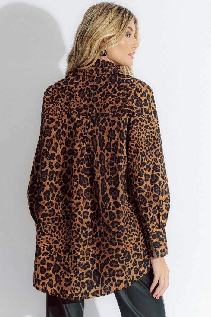 Imagem de Camisa Tricoline Onça Wildlife Blessed