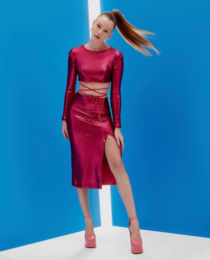 Imagem de Conjunto Paetês Pink Regina Salomão