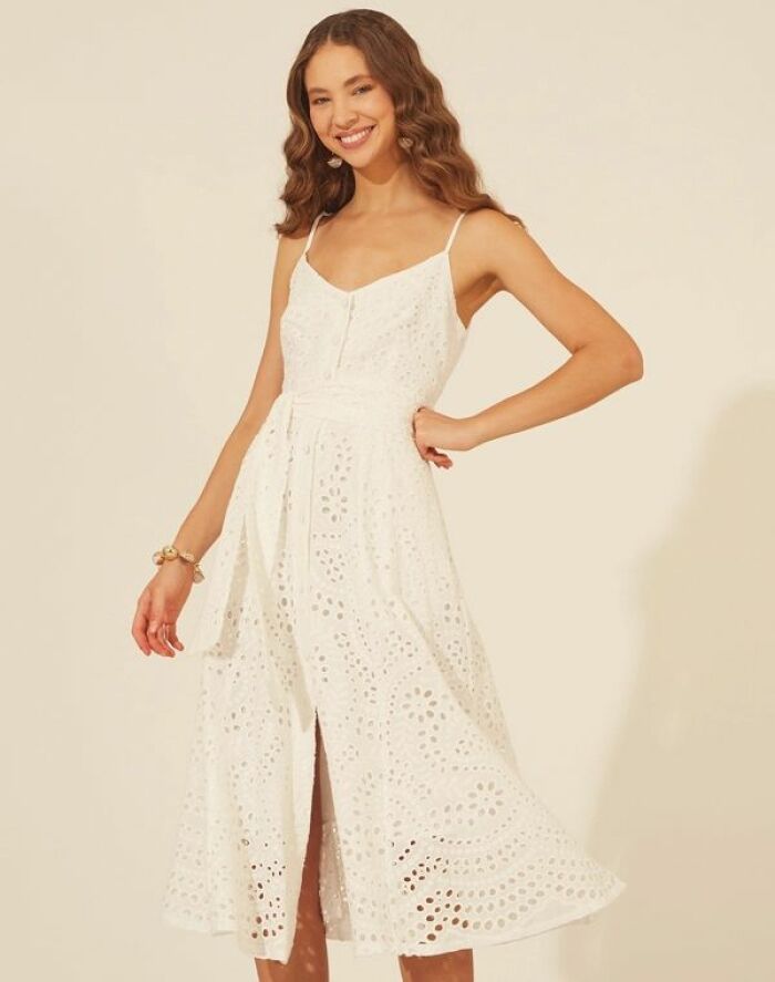 Imagem de Vestido Mídi Madeleine Branco Amissima