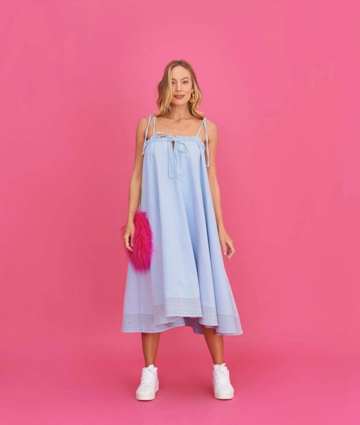 Imagem de Vestido Jeans Rodado Claro Bardôh