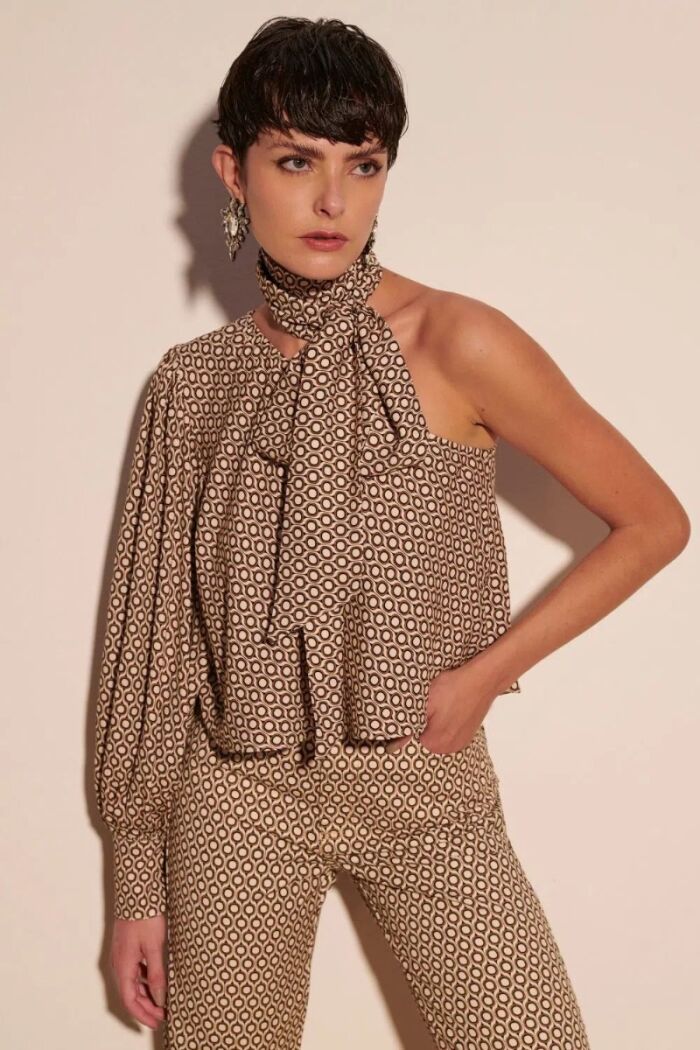 Imagem de Blusa Rúbia Estampa Caqui Latte Le Blog