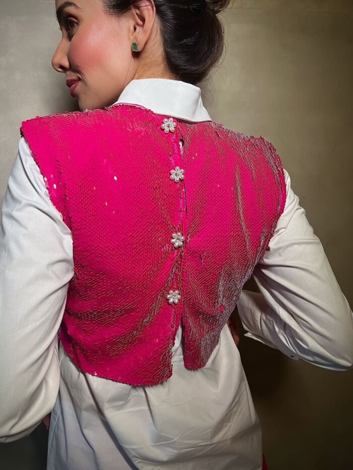 Imagem de Conjunto Cropped / Saia Paetês Olívia