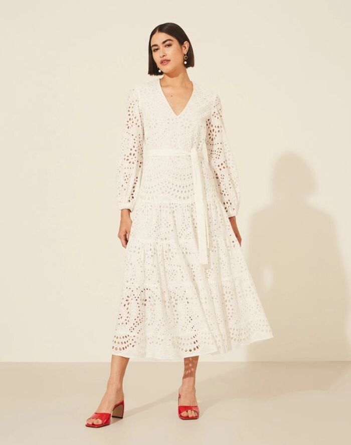 Imagem de Vestido Mídi Estelle Branco Amissima