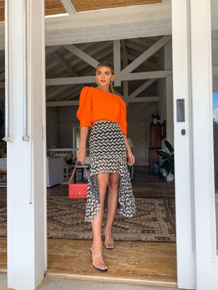 Imagem de Cropped Laranja Aquarella