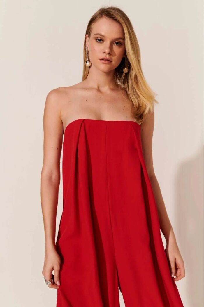 Imagem de Macacão Deise Vermelho Le Blog