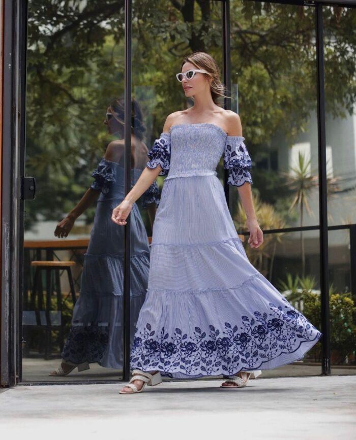 Imagem de Vestido Marisa Azul D´teliê