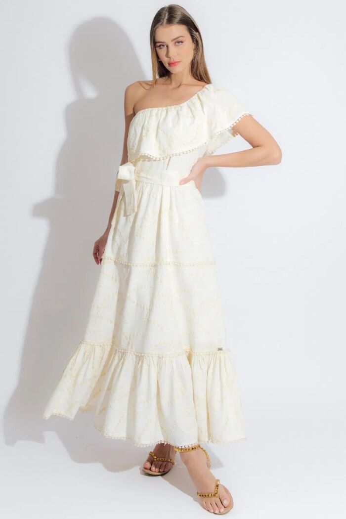 Imagem de Vestido Ombro Faixa Eduarda Off White