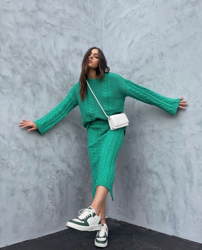 Imagem de Conjunto Tricô Verde Hush By Rosana