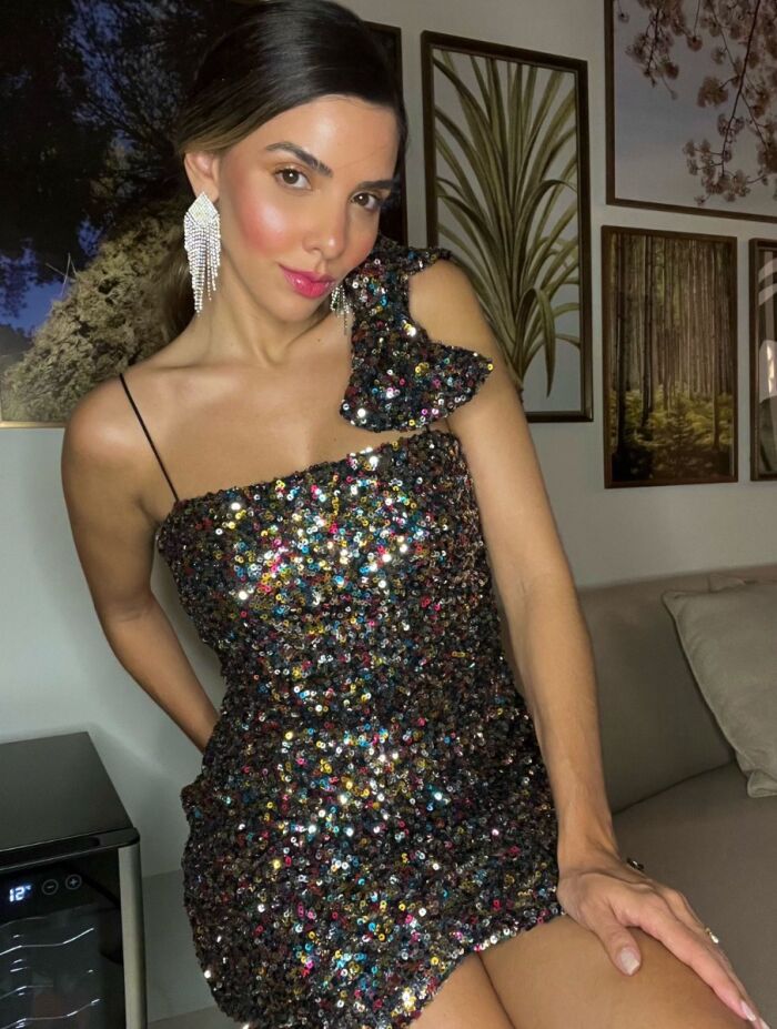 Imagem de Vestido Paetê Laço Olívia