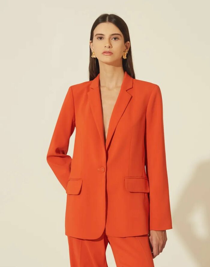 Imagem de Blazer Classic Js Luna Laranja Amissima