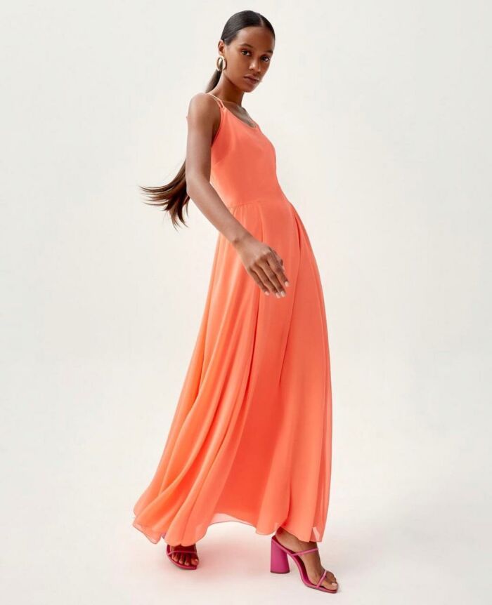 Imagem de Vestido Longo Alças Dupla Regina Salomão