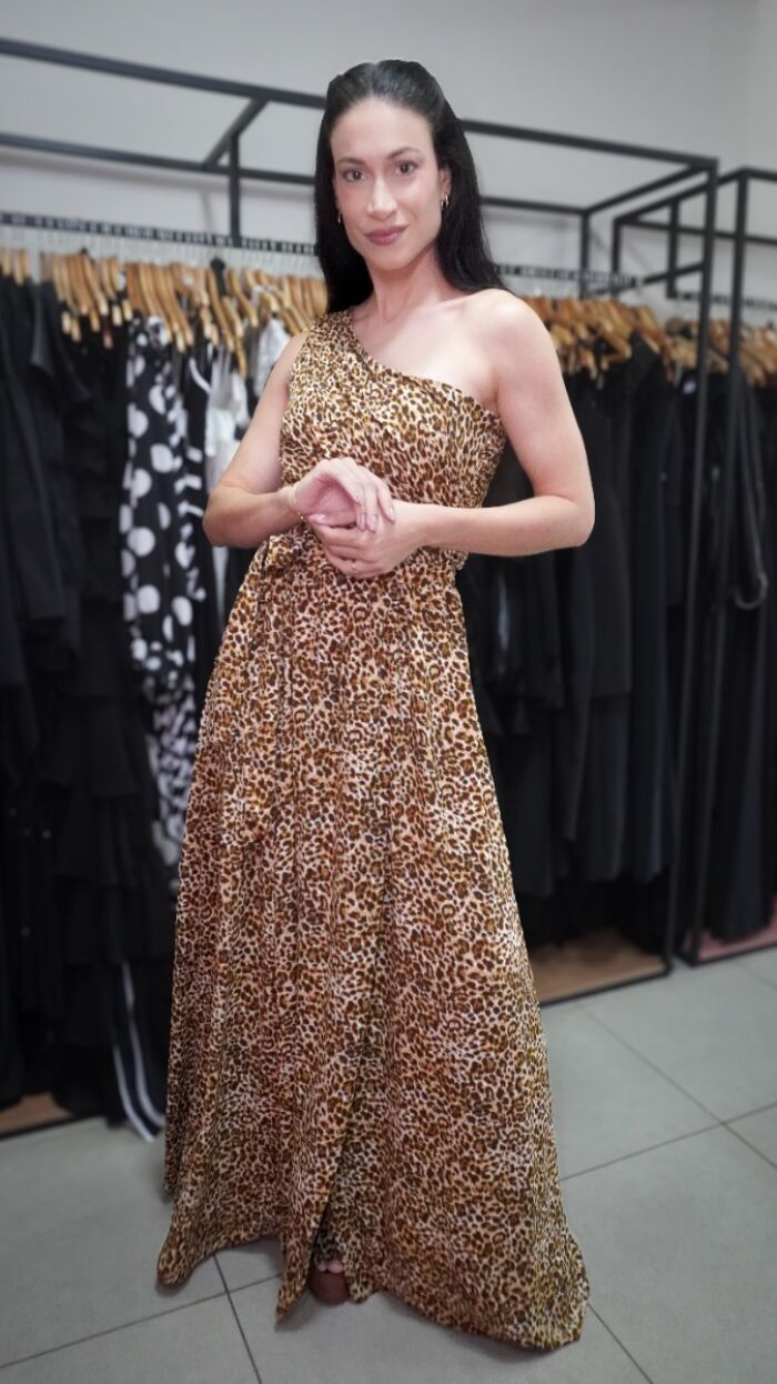 Imagem de Vestido Estampa Guepardo Amissima