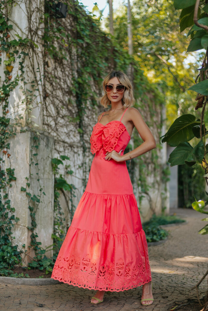 Imagem de Duda Vestido Longo Rosa Coral