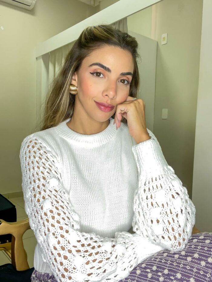 Imagem de Tricô Mangas Pompom Off Amsterdã Blessed