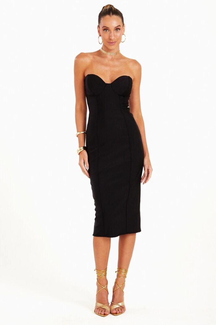 Imagem de Vestido Mídi Sculpt Decote Tomara Que Caia Zen