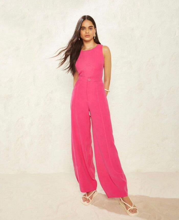 Imagem de Calça Wide Leg Oasis Rosa Morina