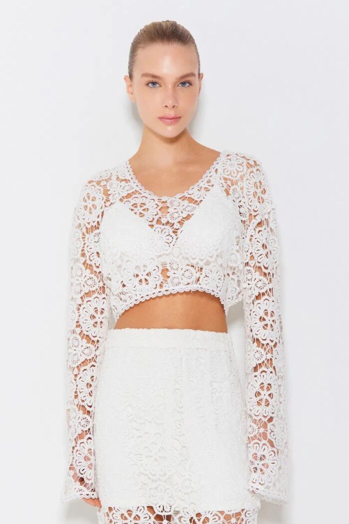 Imagem de Cropped Manga Longa Em Tricot Zen