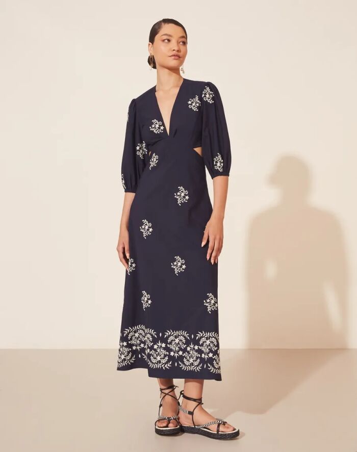 Imagem de Vestido Mídi Eleonor Azul Amissima