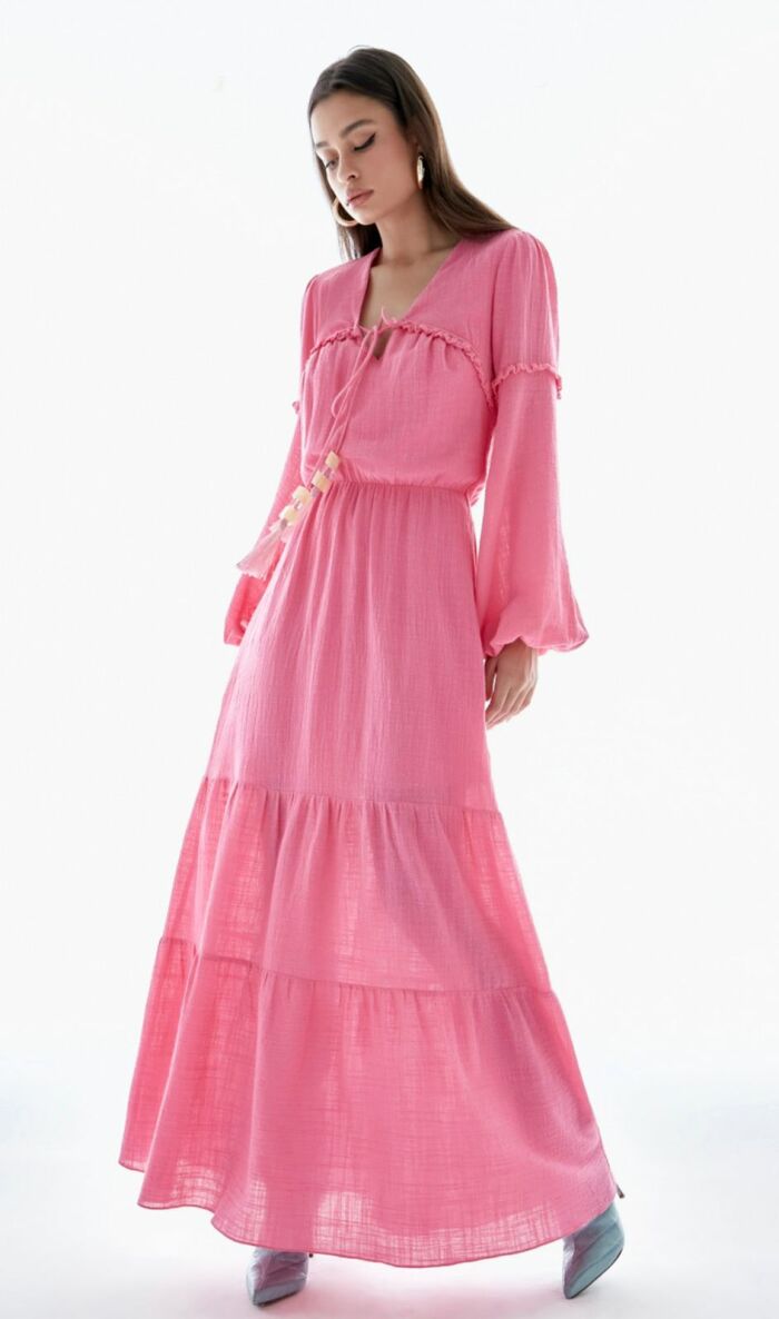 Imagem de Vestido Longo Cordão Regina Salomão