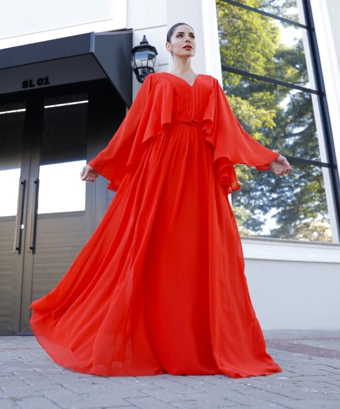 Imagem de Vestido Cléo Laranja D´teliê