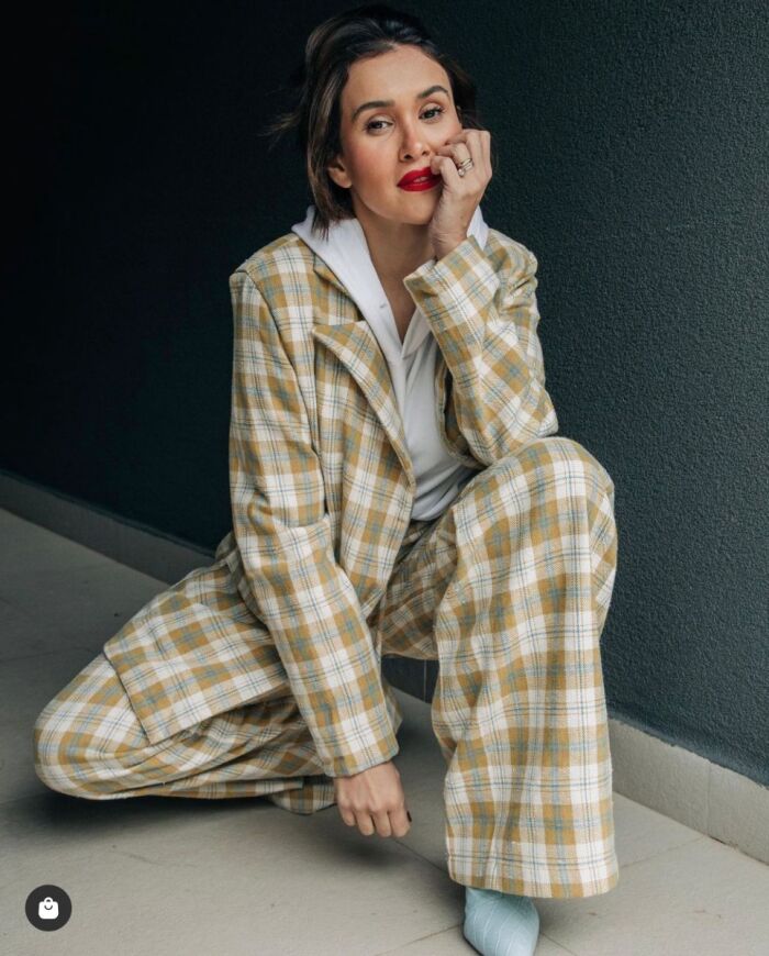 Imagem de Conjunto Xadrez Flanela La Chocolê