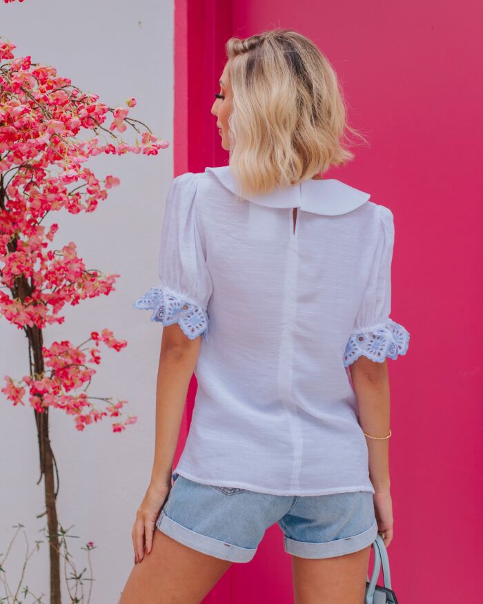 Imagem de Virginia Blusa Detalhe Azuis Marie Mercié