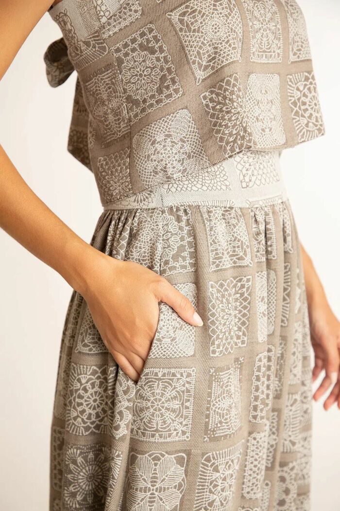 Imagem de Conjunto Estampa Renda Chumbo La Chocolê