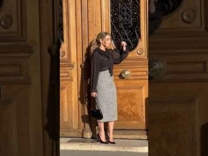 Imagem de Saia Reta Pied De Poulle Luzia Fazzolli