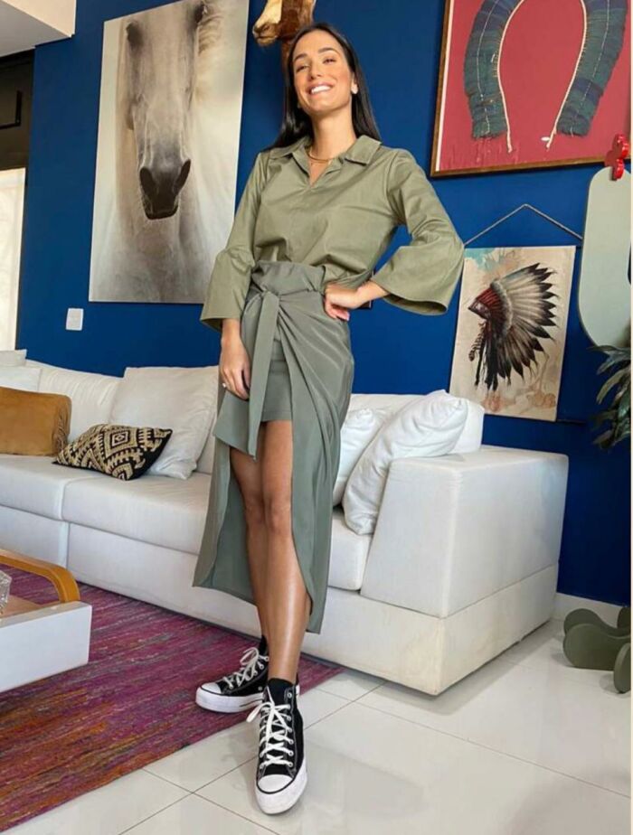 Imagem de Saia Mullet Verde Aquarella