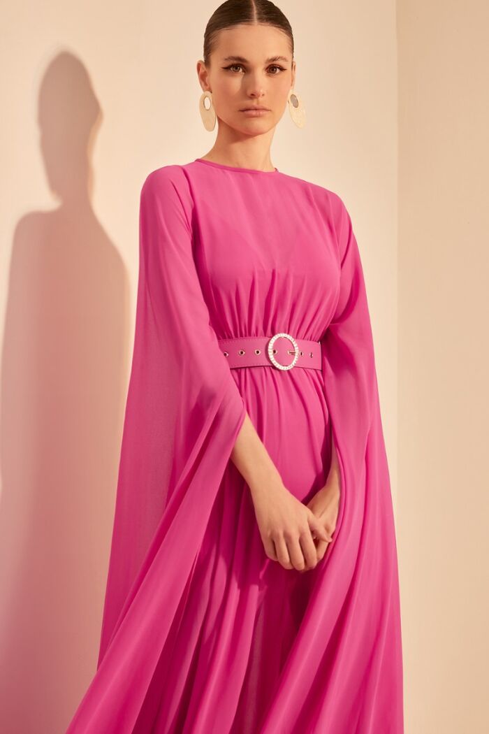 Imagem de Vestido Capa Tiana Pink Ave Rara