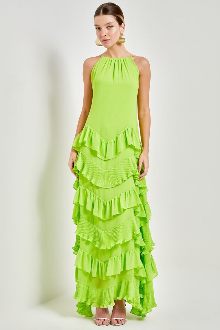 Imagem de Vestido Babados Amy Cítrus Ave Rara