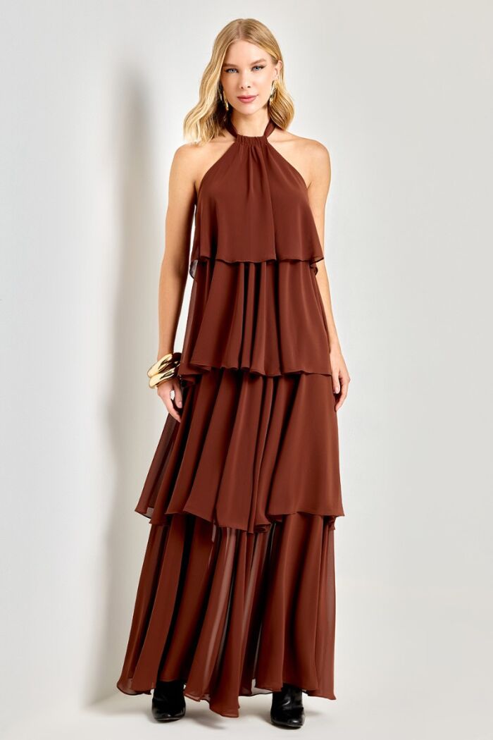 Imagem de Vestido Crown Marrom Ave Rara