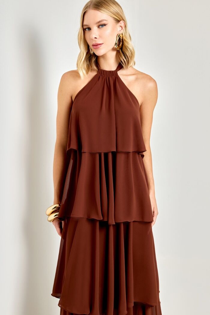 Imagem de Vestido Crown Marrom Ave Rara