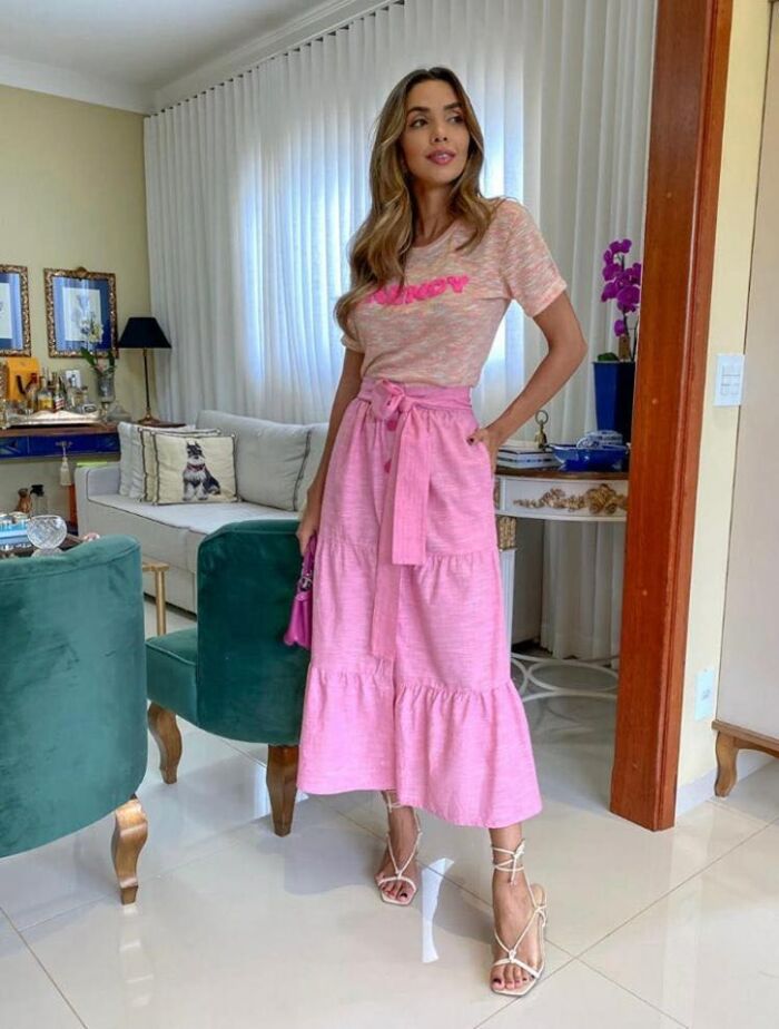 Imagem de Saia Linho Aquarella