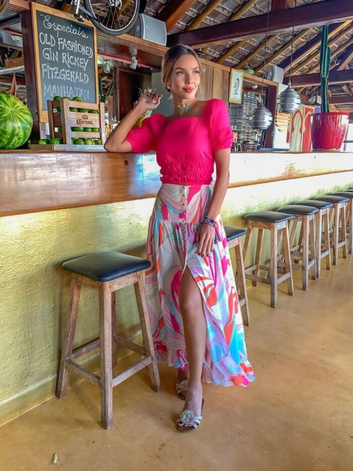 Imagem de Cropped Pink Aquarella