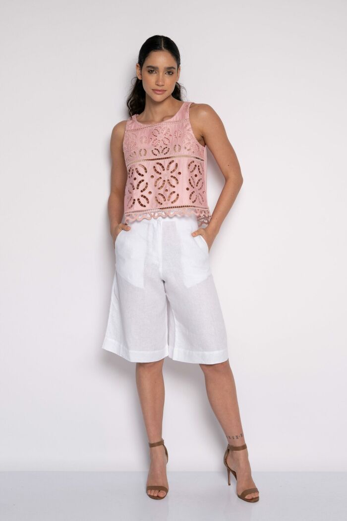 Imagem de Stella Blusa Cropped Bordada Rosa Marie Mercié