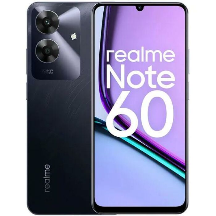 Imagem de Celular realme Note 60 RMX3933 Dual SIM de 128GB 4GB RAM de 6.74 32MP 5MP - Marble Black (Anatel)